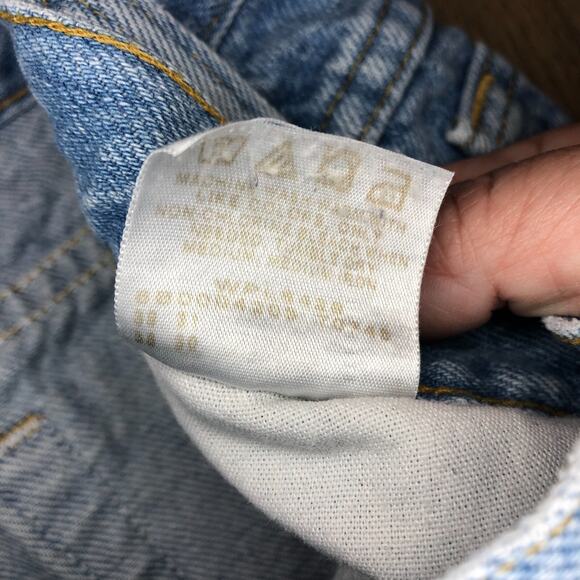 Vintage USA Lee Straight Leg Jeans Mens Size 38x30 Light Wash Blue Denim READ - Picture 6 of 9